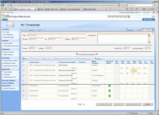 Project Web Access - Time Sheet