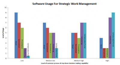 Software usage for strategic work